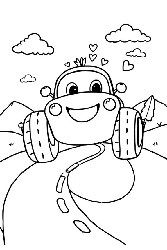 Doodle Car Coloring Sheet