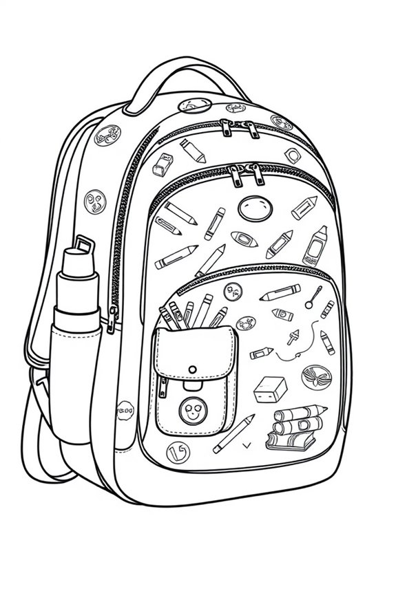 Backpack Coloring Sheet