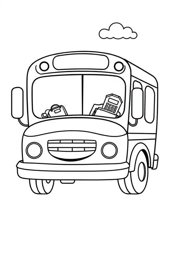 School Bus Coloring Sheet