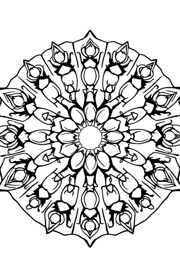 Simple Classroom Mandala Coloring Sheet