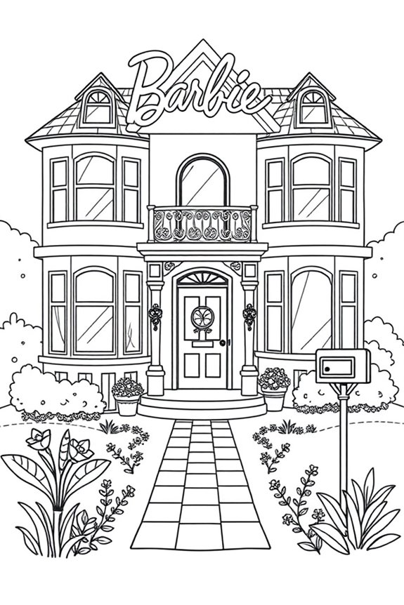Barbie Dreamhouse Coloring Sheet
