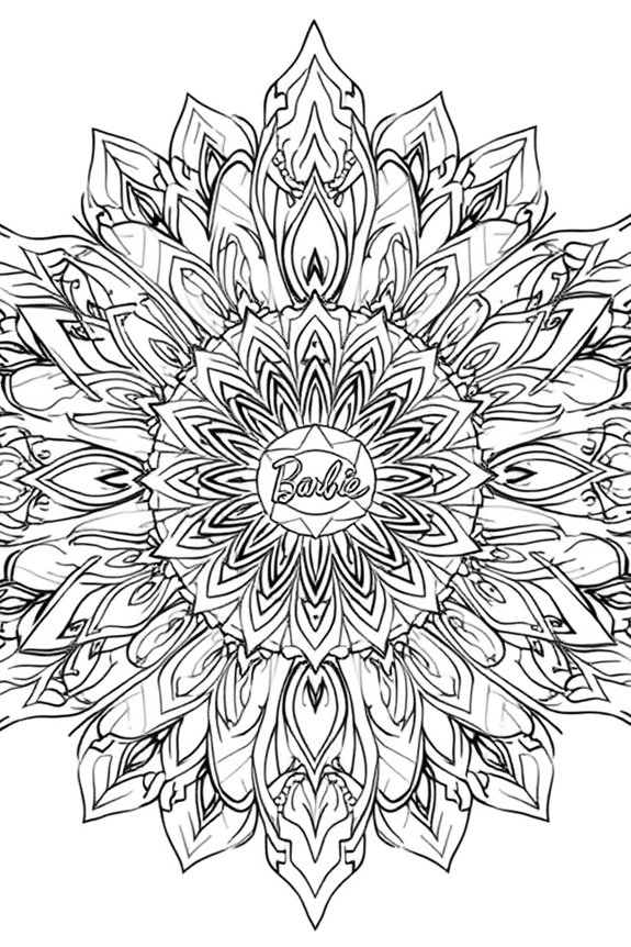 Barbie Mandala Coloring Sheet