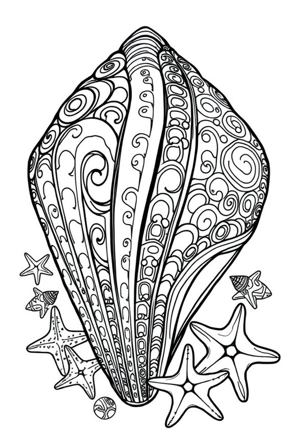 Shell coloring sheet