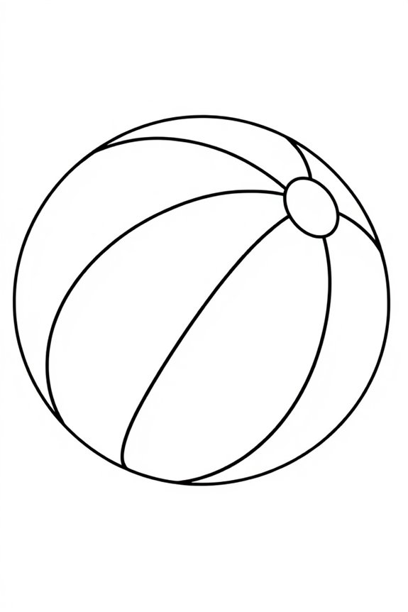 Beach ball coloring sheet