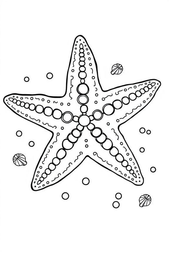 Starfish coloring sheet
