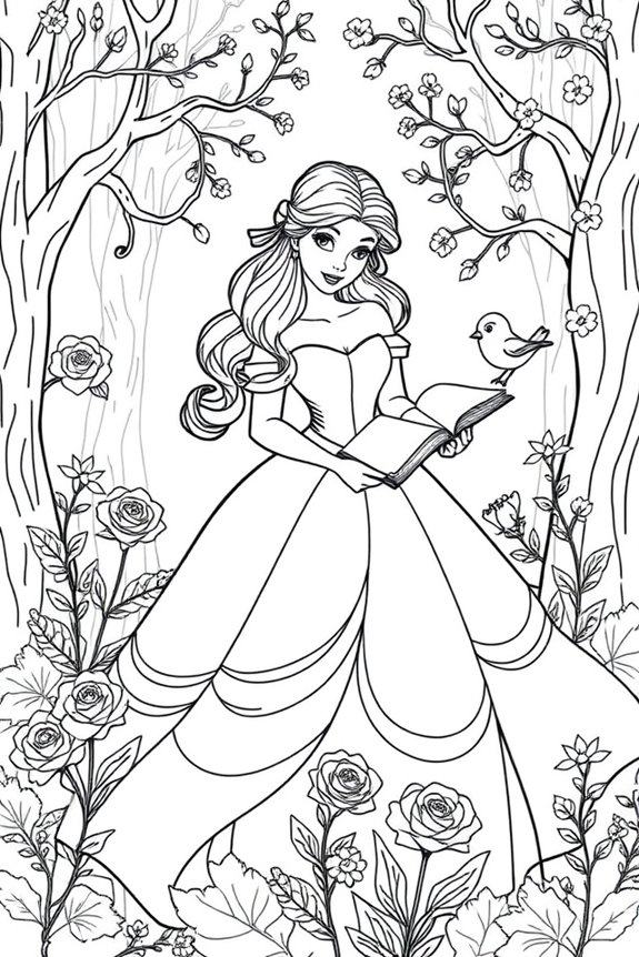 Belle's Adventure Coloring Sheet