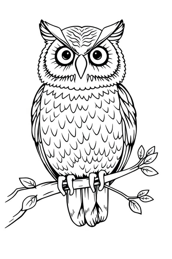 Owl Coloring Sheet