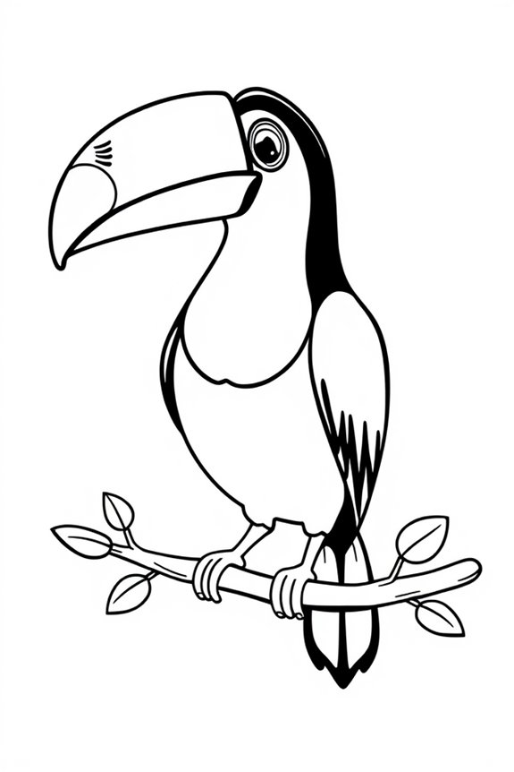Funky Toucan Coloring Sheet