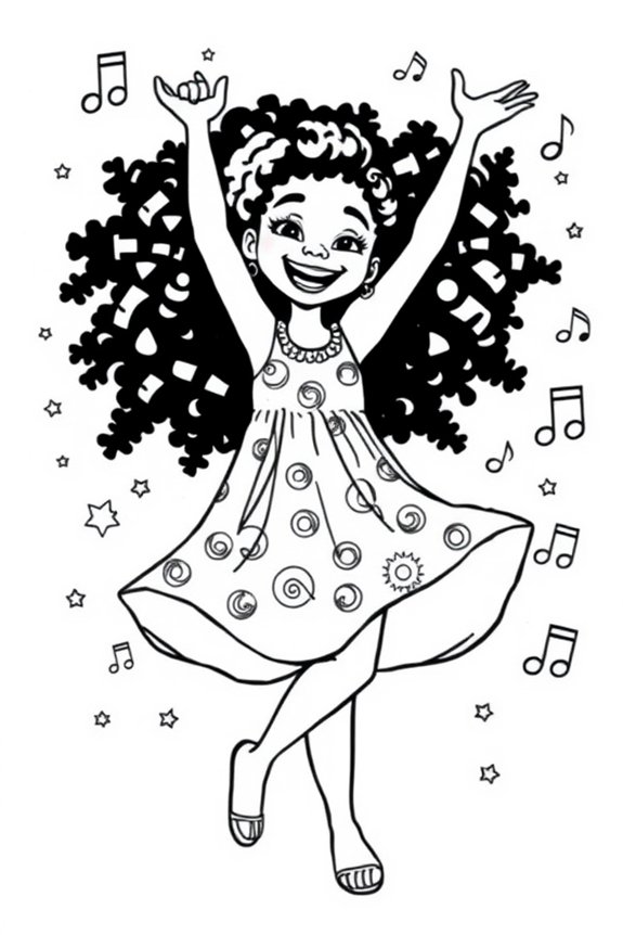 Dancing Queen coloring sheet