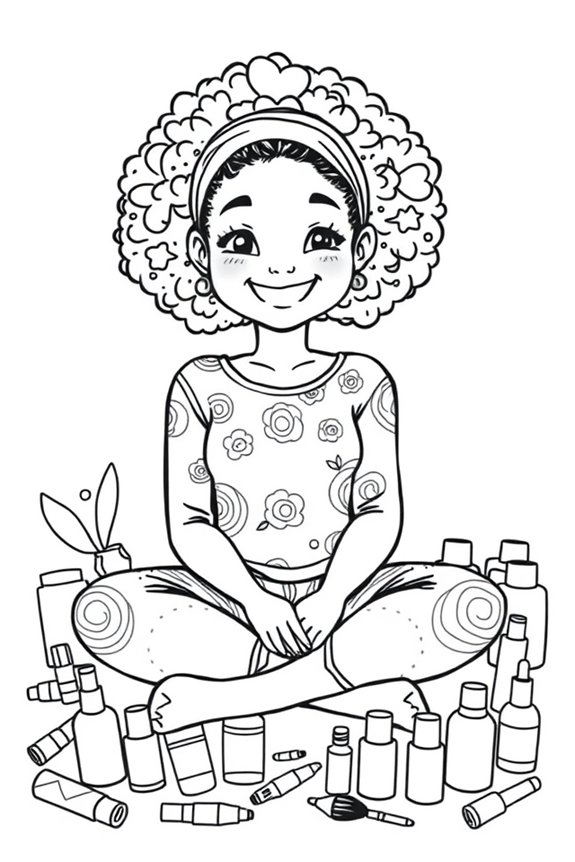 Budget Beauty coloring sheet