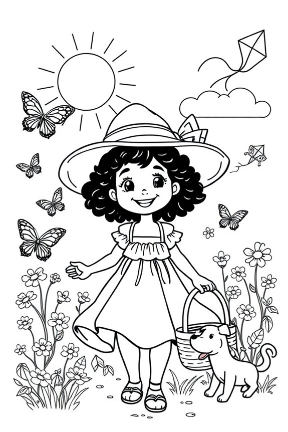 Sunny Day Adventure coloring sheet