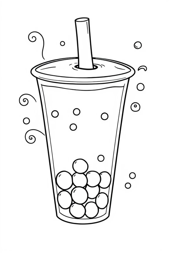 Boba Tea Coloring Sheet