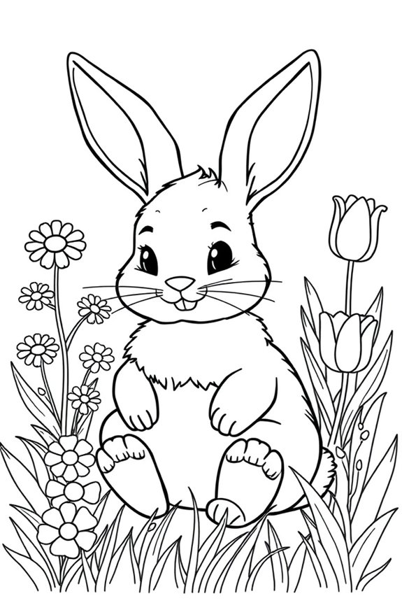 Bunny Coloring Sheet