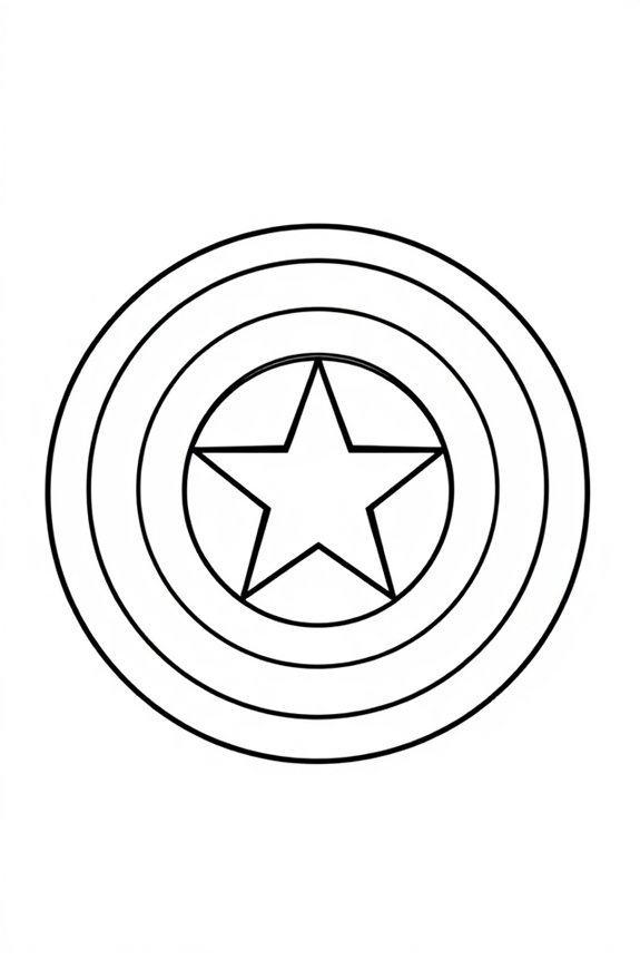 Captain America Shield Coloring Sheet