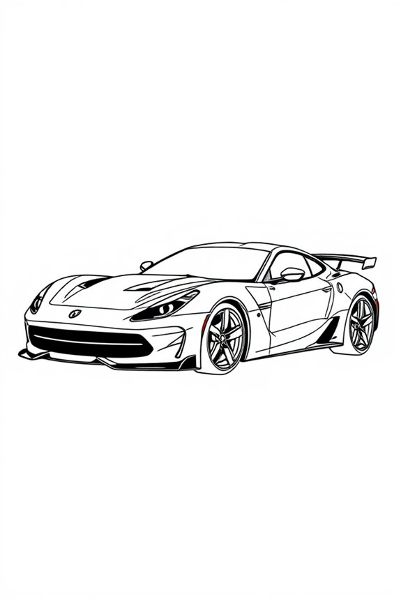 Sports Car Coloring Sheet