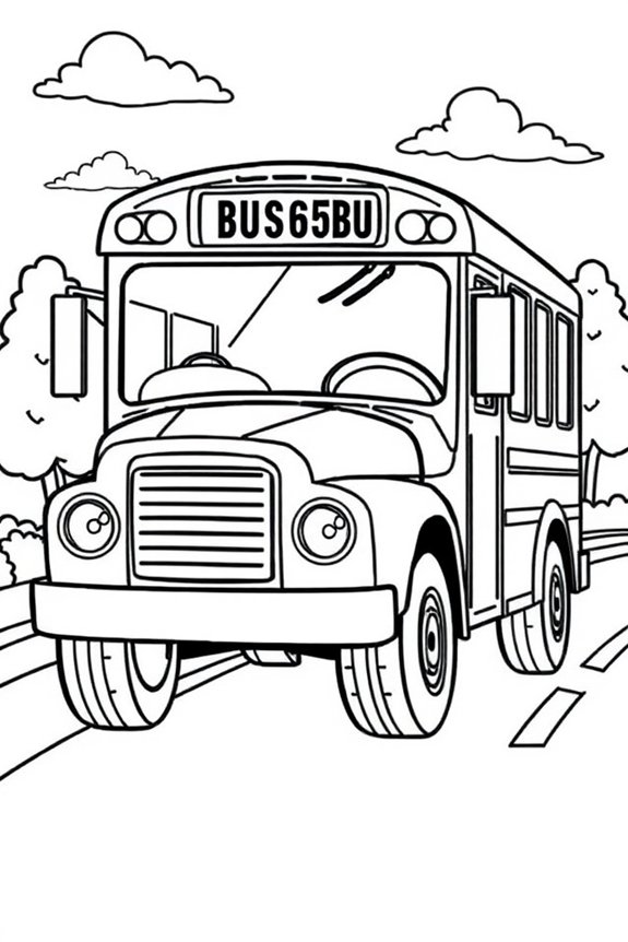 Bus Coloring Sheet