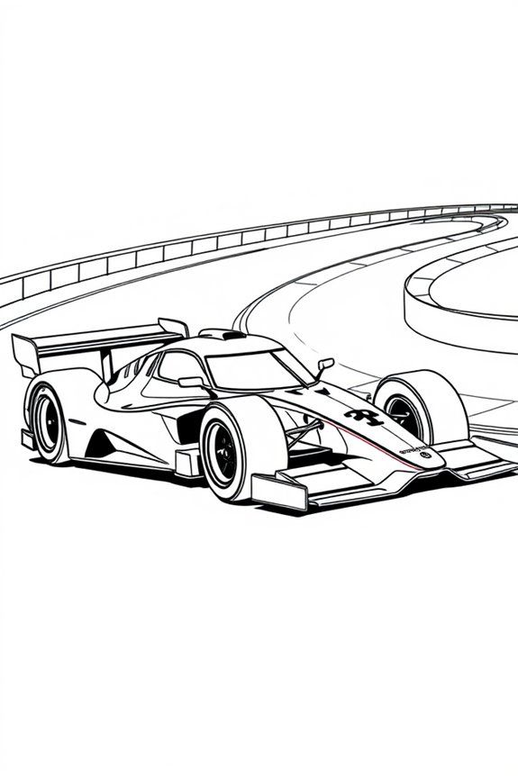 Race Car Coloring Sheet