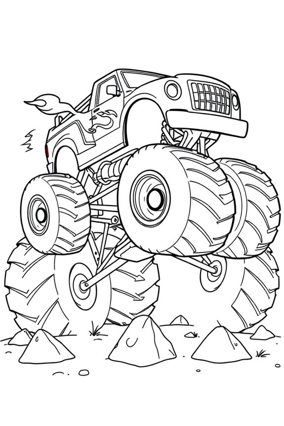 Monster Truck Coloring Sheet