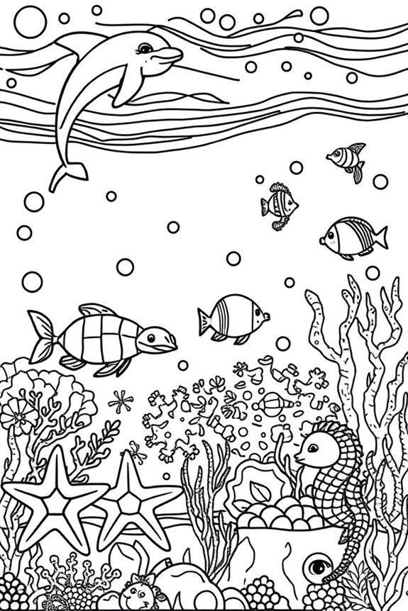 Underwater World Coloring Sheet