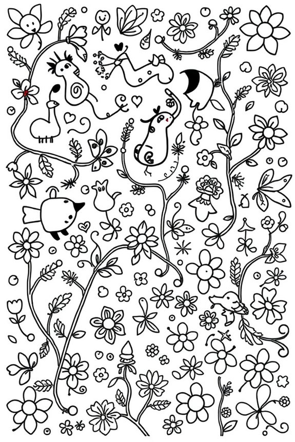 Doodle Patterns Coloring Sheet
