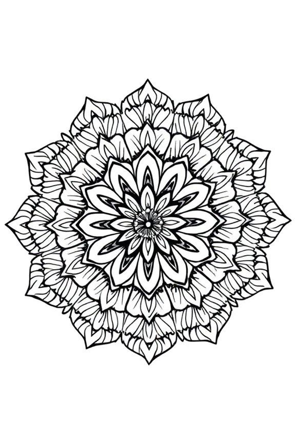 Flower Mandala Coloring Sheet