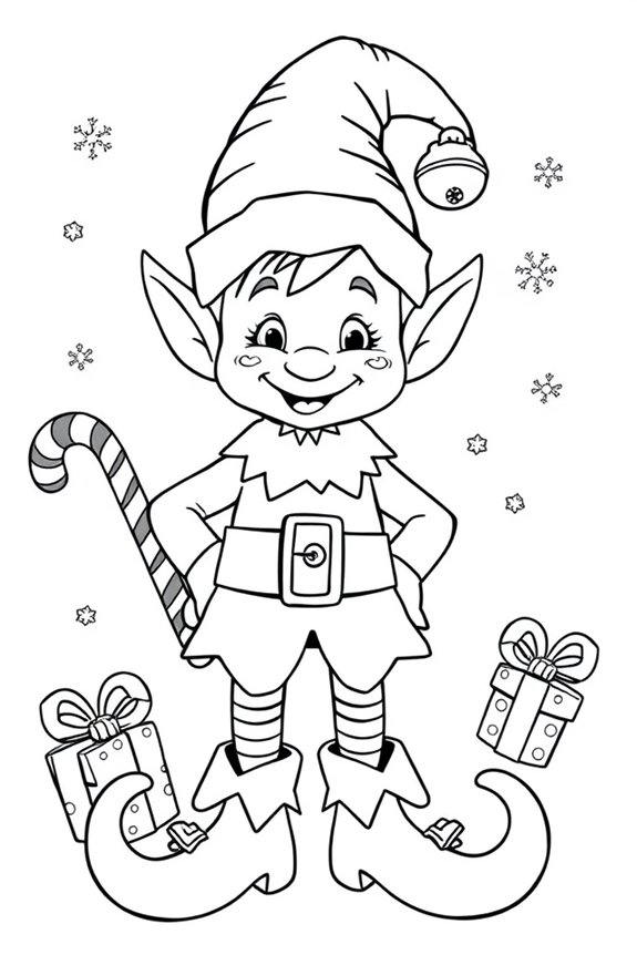 Elf Coloring Sheet
