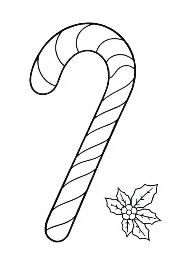 Candy Cane Coloring Sheet