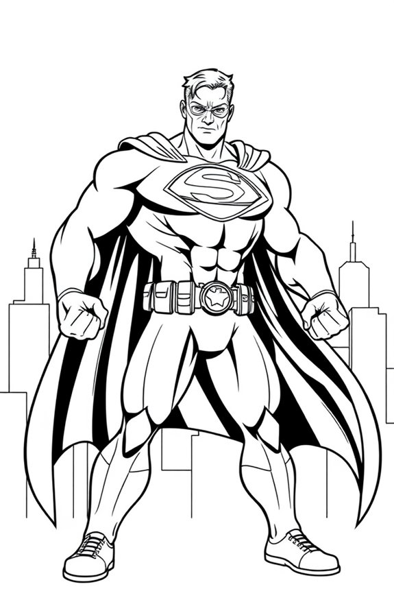 Superhero Coloring Sheet