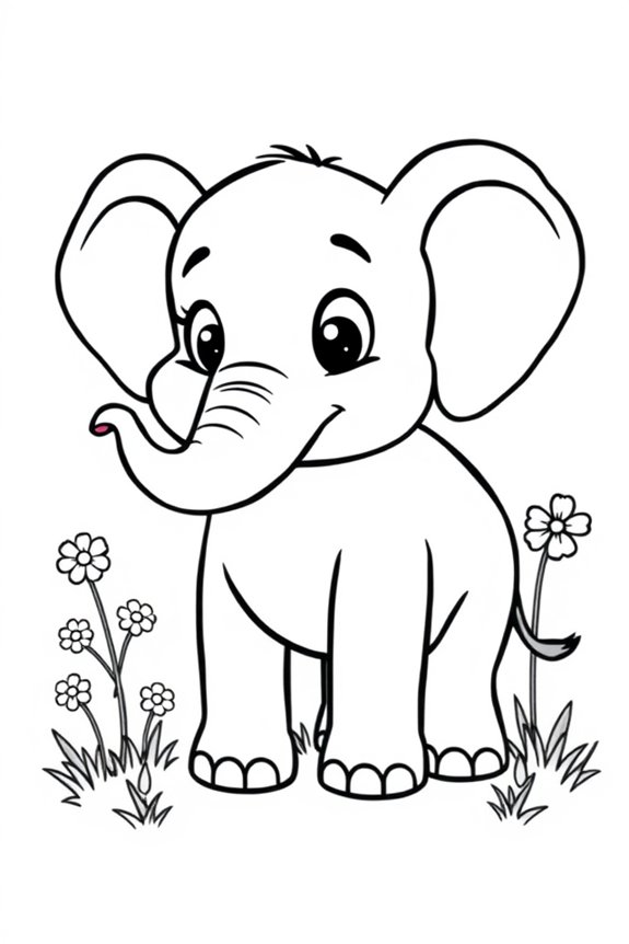 Simple Animal Coloring Sheet