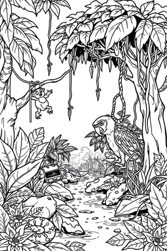 Adventure Jungle Coloring Sheet