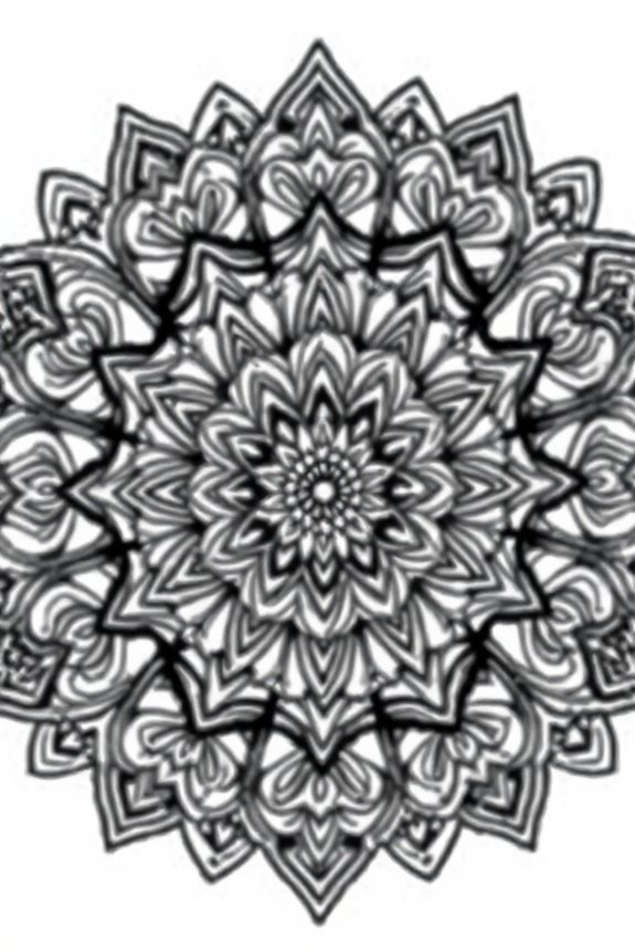 Magic Mandala Coloring Sheet