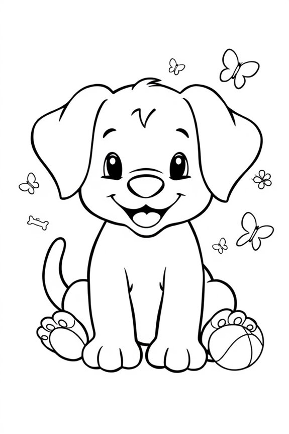 Playful Puppy Coloring Sheet