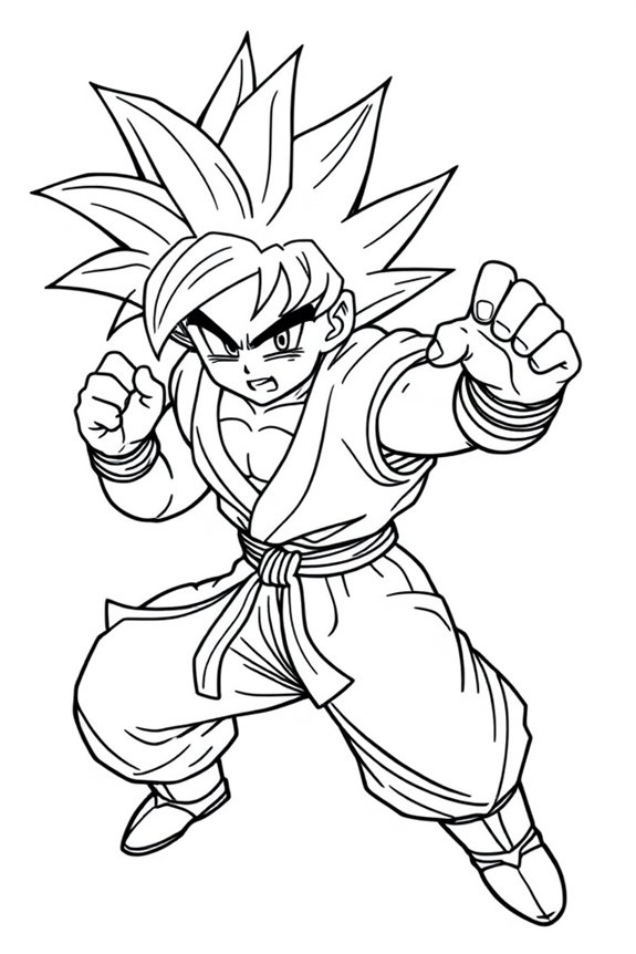 Goku Coloring Sheet