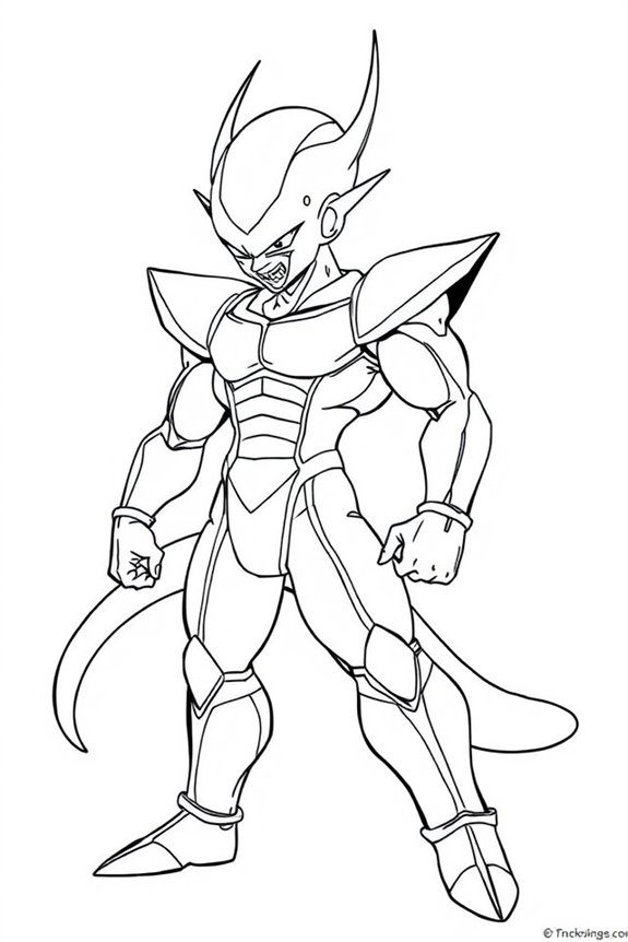 Frieza Coloring Sheet