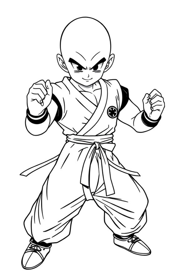 Krillin Coloring Sheet