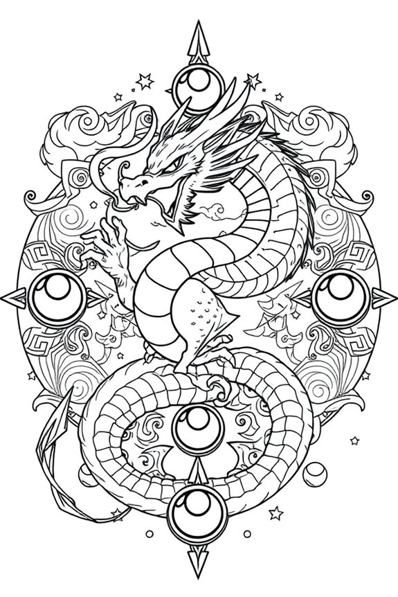 Dragon Shenron Mandala Coloring Sheet