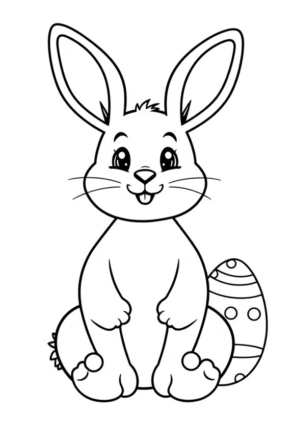Simple Easter Bunny Coloring Sheet