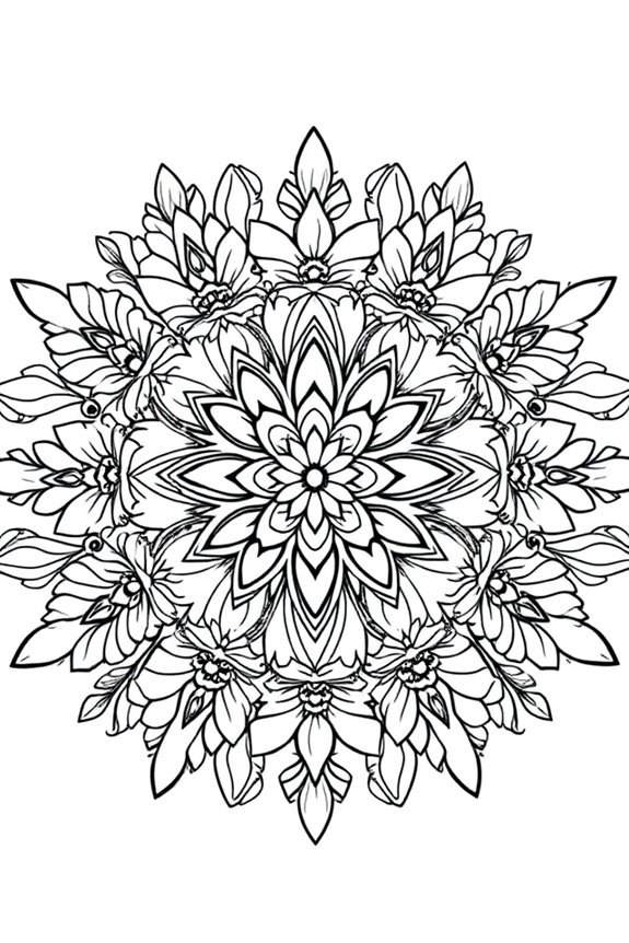Floral Mandala Easter Coloring Sheet