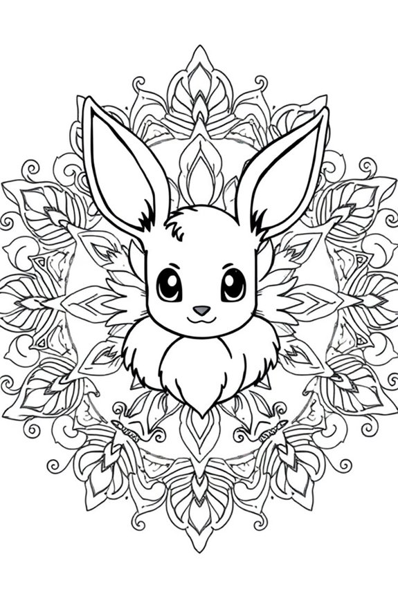 Eevee Mandala Coloring Sheet