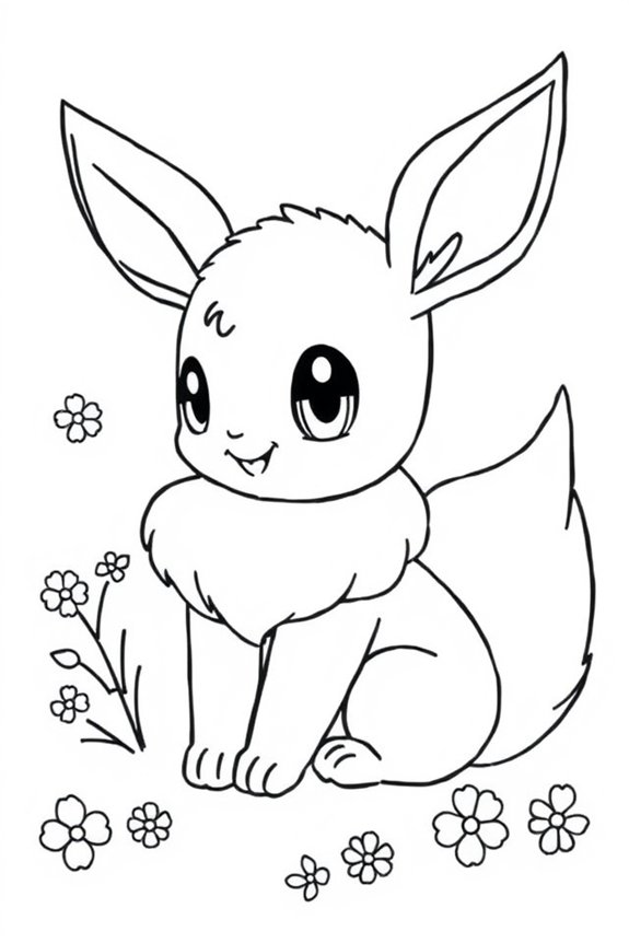 Cute Eevee Coloring Sheet