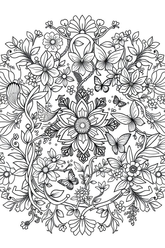 Mandala Fairy Garden Coloring Sheet