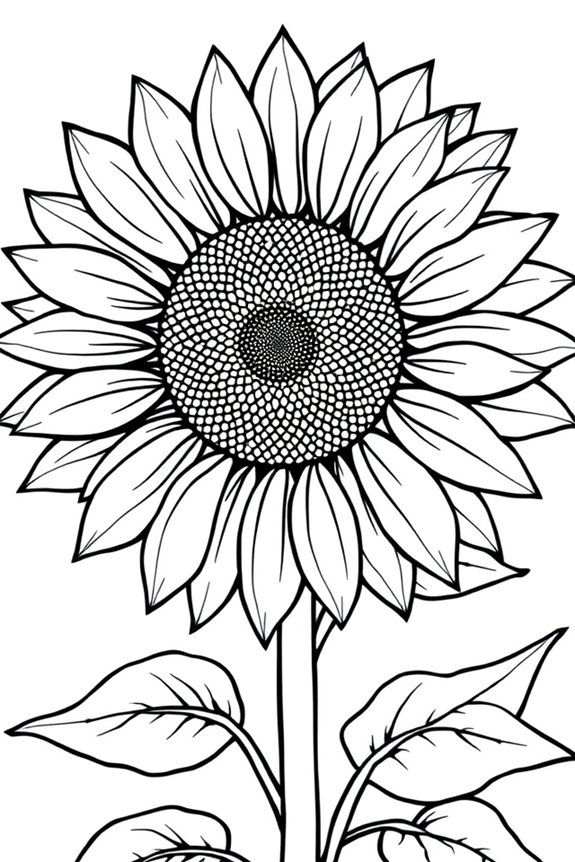 Sunflower Coloring Sheet