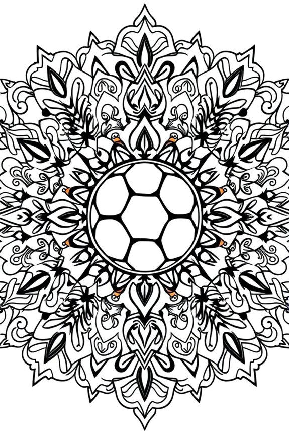 Football Mandala Coloring Sheet
