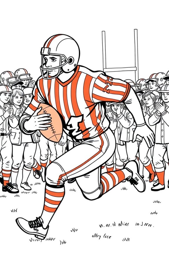 Vintage Football Coloring Sheet