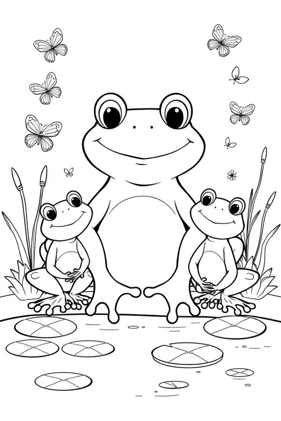 Frog Family Coloring Sheet