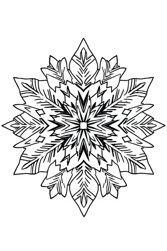 Snowflake coloring sheet
