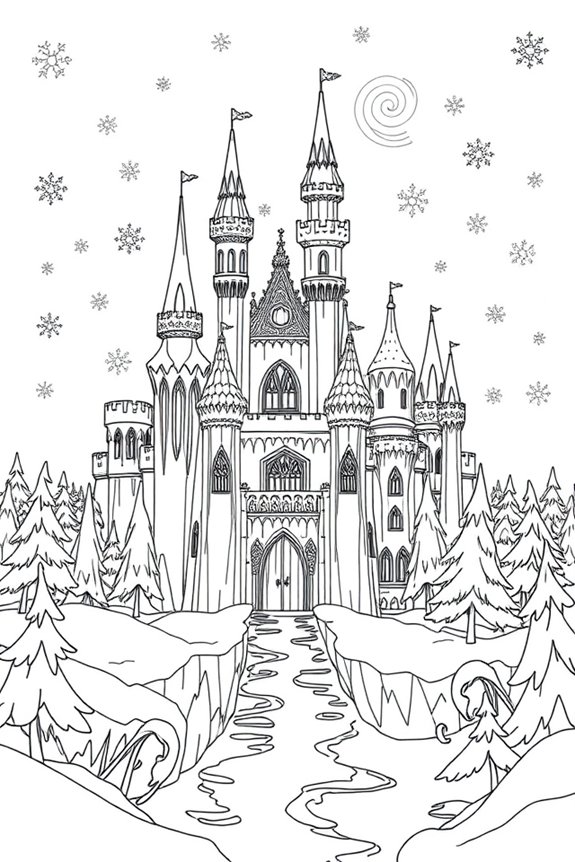 Ice Castle coloring sheet