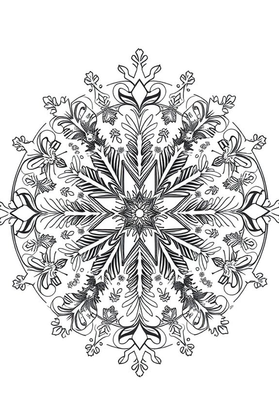 Winter Wonderland Mandala coloring sheet