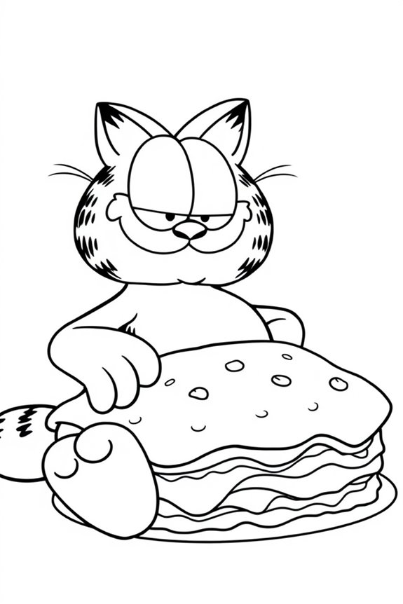 Garfield Outline Coloring Sheet