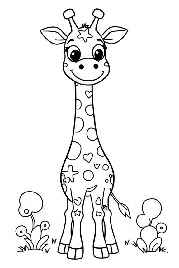 Playful Giraffe Coloring Sheet